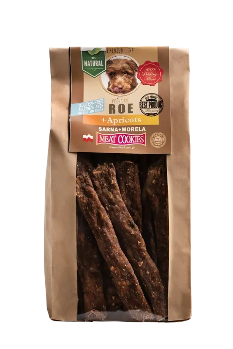 MILORD Suszone mięsne ciastka - Sarna z morelą 80g
