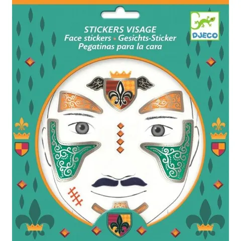 Djeco - Naklejki na twarz maska RYCERZ