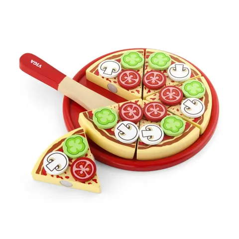 Viga Toys Drewniana pizza do krojenia
