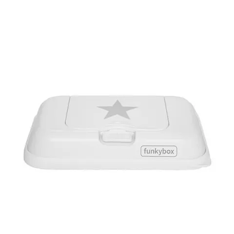 Funkybox Pojemnik na chusteczki To go White silver star