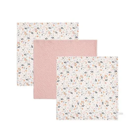 Little Dutch Chusteczki Pure pink/spring flowers 3 sztuki