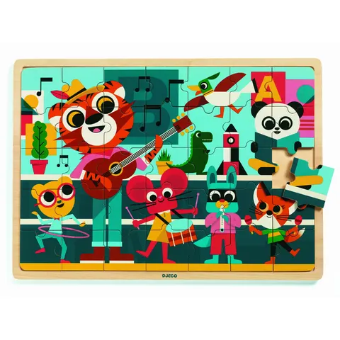 Djeco Edukacyjne puzzle drewniane MUZYKANCI