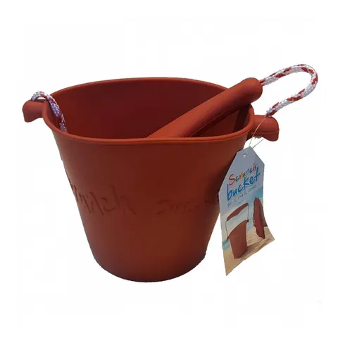 Funkit World Składane wiaderko do wody i piasku Scrunch Bucket Rust