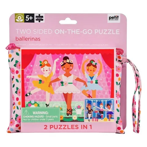 Petit Collage Puzzle dwustronne w torebce Ballerina