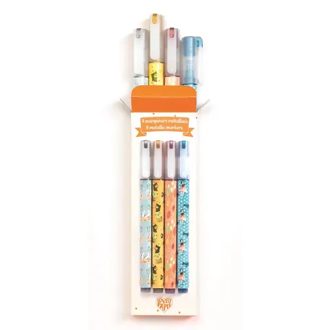 Djeco – Metaliczne markery ELODIE 4 szt.