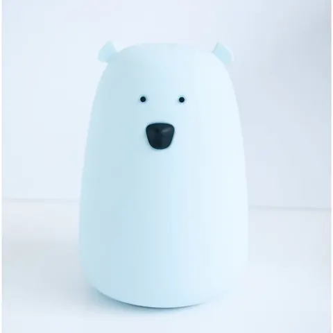 Rabbit & Friends: Duża Lampka LED Miś – Niebieska