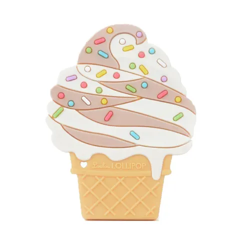 Loulou Lollipop Gryzak silikonowy Ice cream chocolate