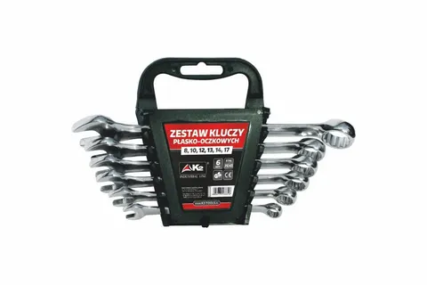 Klucze płasko-oczkowe 8-17 mm oczkowe K2 6szt.
