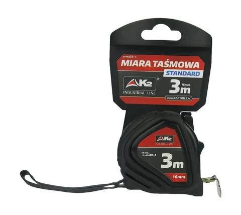 Miara taśmowa n-ms03-1 K2 z magnesem metrówka dł. 3m