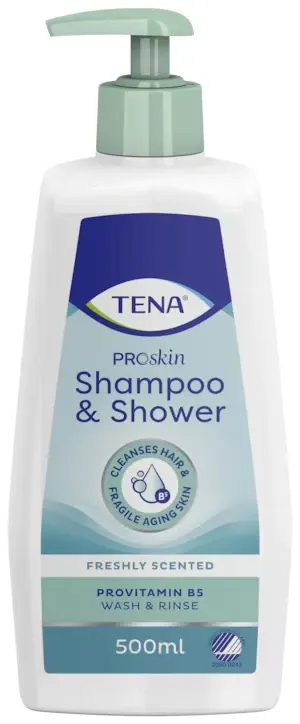Żel i szampon do mycia 2w1 500 ml do codziennej higieny TENA ProSkin Shampoo & Shower
