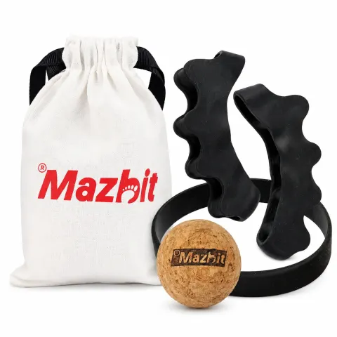 Zestaw do ćwiczeń na haluksy (dwa separatory + piłka + opaska) Mazbit