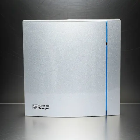 Wentylator łazienkowy Silent Silver Design 100CHZ Czujnik wilgoci i Timer