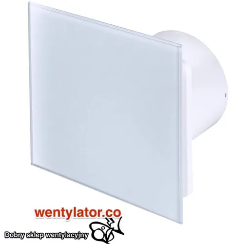 Biały wentylator łazienkowy 100 standard Szkło mleczne