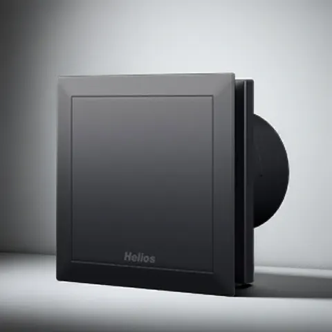 Czarny Wentylator łazienkowy Helios M1 100 Standard