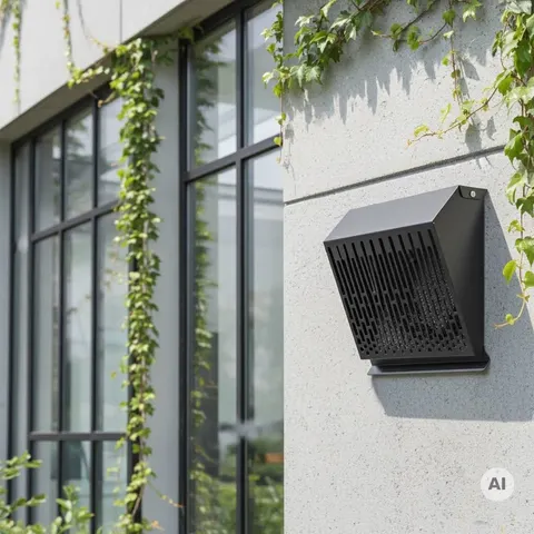 Wyrzutnia wentylacyjna ścienna grafitowa fi 125