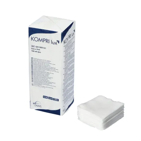 Kompresy gazowe niejałowe KOMPRI lux 13N 12W (5x5 cm)