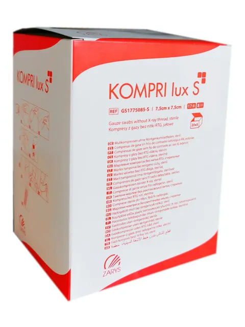 Kompresy gazowe jałowe 7,5x7,5 cm pak. po 5 szt. box 100 szt.