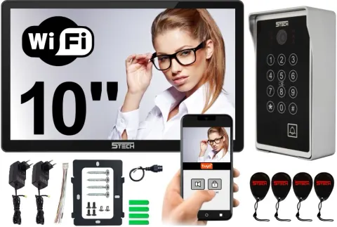 Wideodomofon czarny AHD Verus PLUS 10" WiFi 84213 Szyfrator Czytnik 5TECH