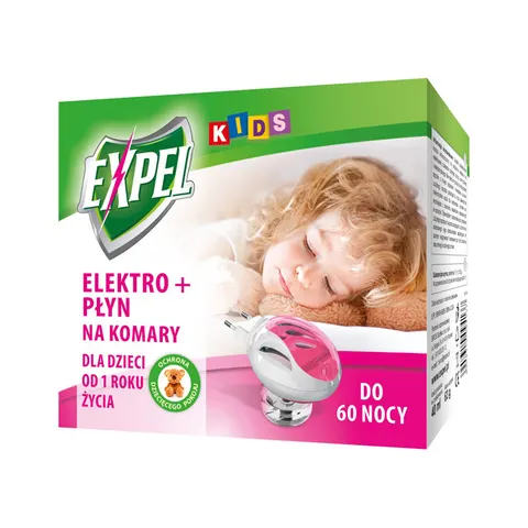 EXPEL Kids Elektro + płyn na komary 60 nocy