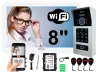 Cyfrowy 2-żyłowy wideodomofon WiFi TWIN 5TECH VIRGO ONE PLUS 8" biały