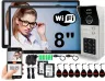 Wideodomofon dwurodzinny Cyfrowy 2-żyłowy WiFi TWIN 5TECH VIRGO ONE PLUS 8" czarny