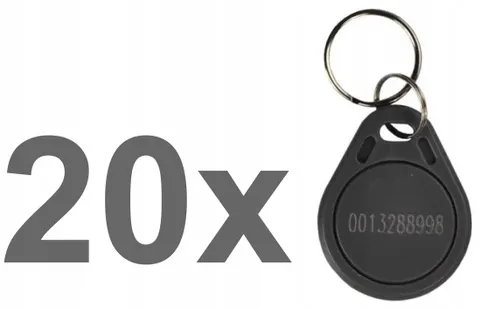 Zestaw 20szt. brelok zbliżeniowy RFID 125kHz szary