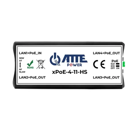 xPoE-4-11-HS Extender PoE 4 portowy