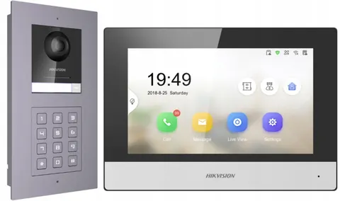 ZESTAW WIDEODOMOFON IP HIKVISION 7'' SZYFRATOR