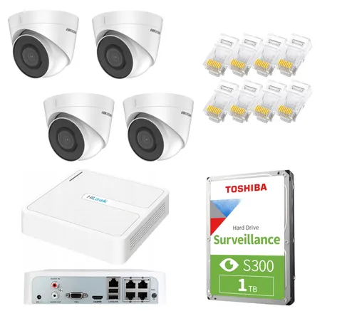 Zestaw do monitoringu Hikvision IP 4 kamery PoE (1)