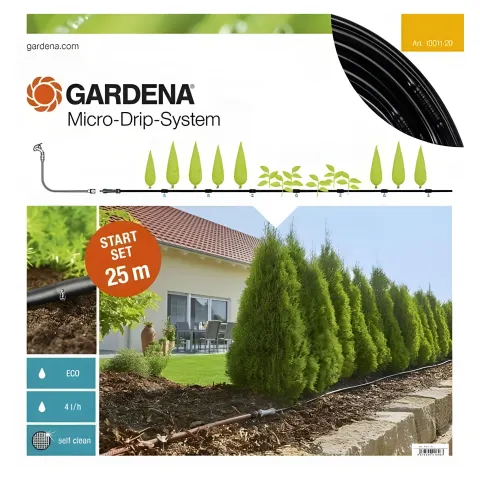Linia kroplująca do rzędów roślin 25 m – zestaw M – Gardena