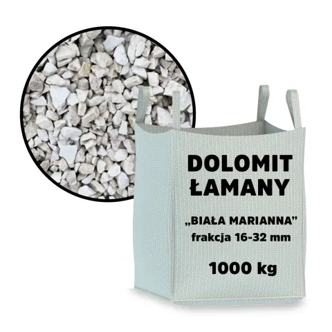Dolomit łamany „Biała Marianna” 16-32 mm – big bag – 1 tona