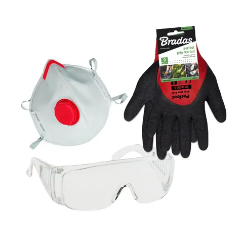 Okulary Ochronne + Maska + Rękawice – Zestaw Do Oprysków
