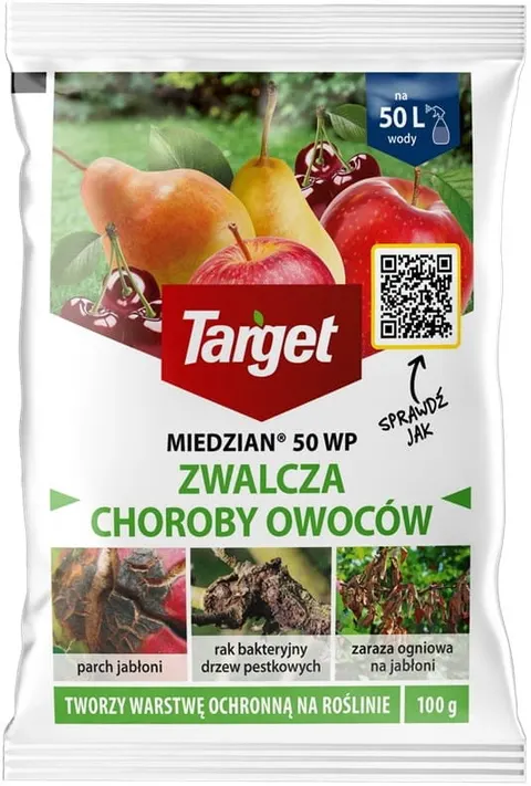 Miedzian 50 WP 100 g – skuteczny środek na choroby drzew owocowych – Target