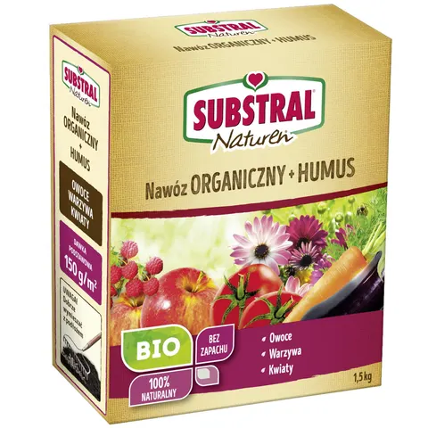 Nawóz organiczny, kompost + humus, Naturen 2w1 1,5 kg