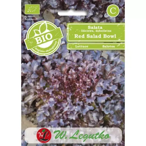 Sałata dębolistna "Red Salad Bowl" 0,5 g - nasiona W. Legutko