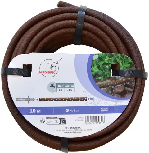 Linia kroplująca - wąż nawadniający - brązowy - 10 m Jardbric