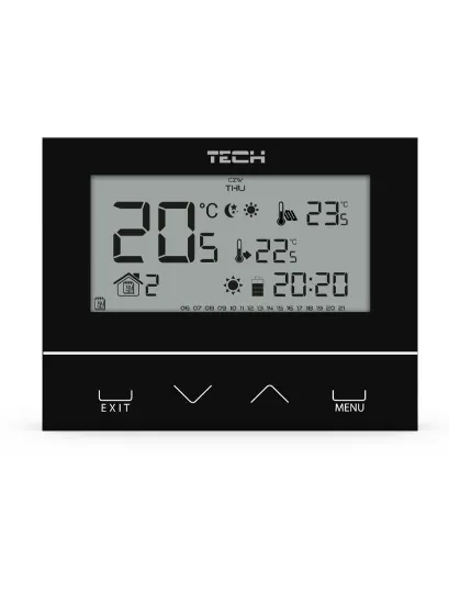 TECH Regulator pokojowy bezprzewodowy ST-292 V2 - czarny
