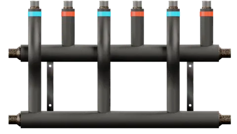 Elterm Rozdzielacz do grup pompowych RGP 3D+ 3-drogowy 80/32 - ocieplony (563420)