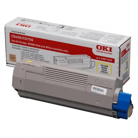Toner OKI 43872305 - żółty, 2000 stron