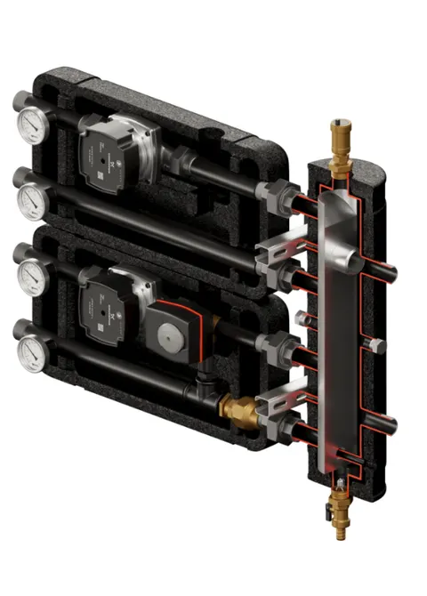 Kompania 470 (SKE 2DC+ 55kW, UNI, VRG432, pompy DN25 Grundfos)