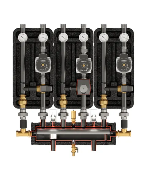 Kompania 3D+ 9055 (SKE 2DC+ 55kW, UNI, 2xVTA372, pompy DN25 Grundfos)