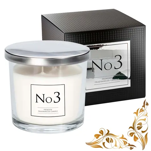 Świece zapachowe z dwoma knotami No.3 Premium
