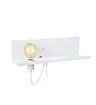 Kinkiet lampa ścienna Multi Markslojd 106969 półka ładowarka USB biała