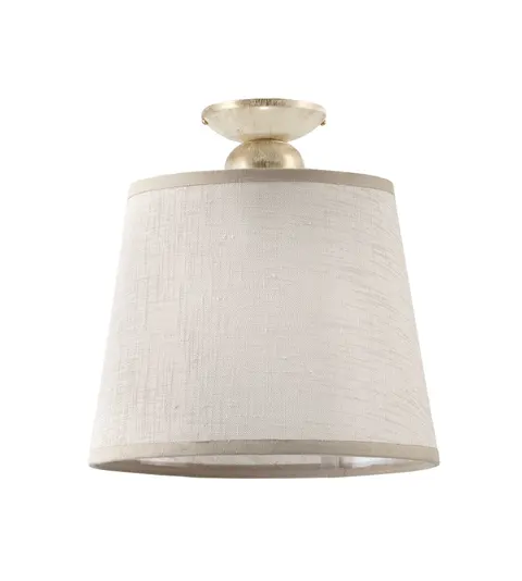 Pojedyncza lampa sufitowa stare złoto z abażurem ecru Jupiter 1386 Kamelia E27