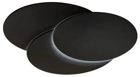 Czarny kinkiet trzy płaskie okręgi Azzardo AZ2997 Clover LED 12W 3000K