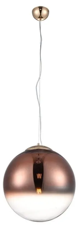 Lampa wisząca miedziana szklana kula Azzardo AZ3109 Iris E27 30cm