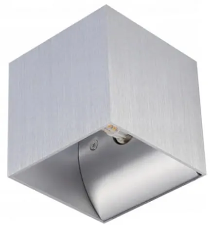 Aluminiowy kinkiet kostka sześcian Azzardo AZ0895 Mars G9 10cm