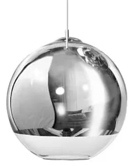 Lampa wisząca duża srebrna szklana kula Azzardo AZ0734 Silver E27 40cm
