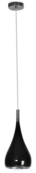 Czarna lampa wisząca łezka Azzardo AZ0288 Spell E27 16cm