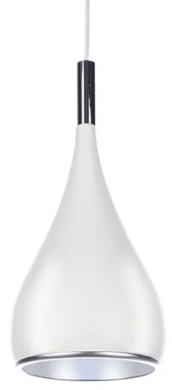 Biała lampa wisząca łezka Azzardo AZ0287 Spell E27 16cm